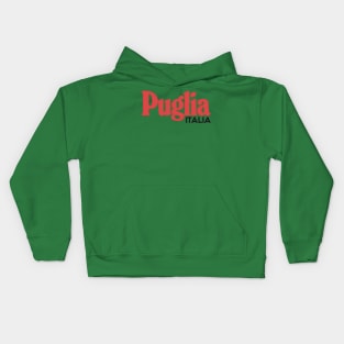 Puglia, Italia //Retro Typography Gift Design Kids Hoodie